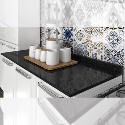 Imagem de Cozinha Itatiaia Luce com Armários Aéreos e Balcão 2 Gavetas 8 Portas Branco / Preto