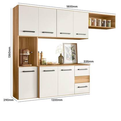 Imagem de Cozinha Juliete 7 Portas 2 Gavetas - Nicioli