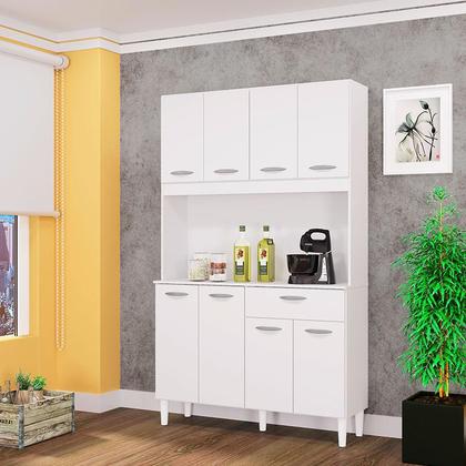 Imagem de Cozinha Kit Cassia 8 Portas Branco - Poquema