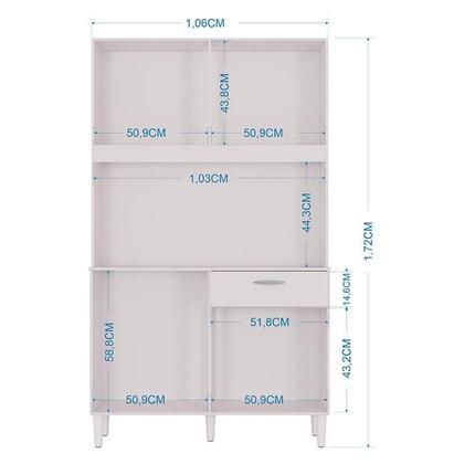 Imagem de Cozinha Kit Cassia 8 Portas Branco - Poquema