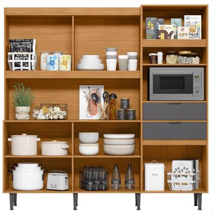 Imagem de Cozinha Kit Completa Compacta 11 Portas 2 Gavetas Bahamas