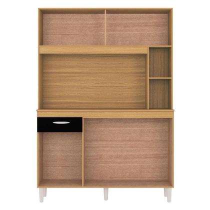 Imagem de Cozinha Kit Duda 120 Cm Damasco Preto - Poquema