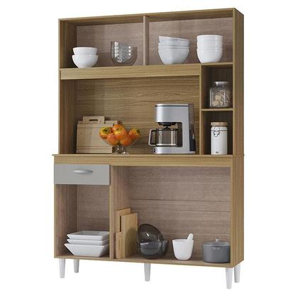 Imagem de Cozinha Kit Duda 120cm Damasco Ripado Off White- Poquema