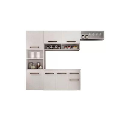 Imagem de Cozinha Liz Branca 6 Portas 2 Gavetas 1Prateleira Chf Branco