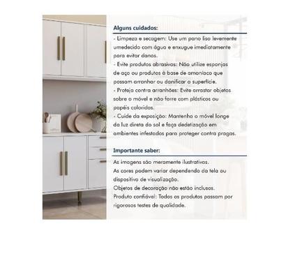 Imagem de Cozinha Lorena 7 Portas 2 Gavetas Kaiki Móveis Branco