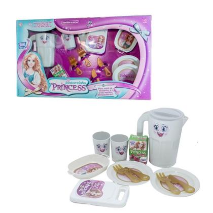 Imagem de Cozinha Menina Brinquedo Fogão Mercado Jogo Jantar Kit 42Pç