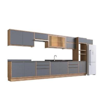 Imagem de Cozinha Modulada 11 Peças 15 Portas 6 Gavetas com Divisor de Talheres 1 Nicho para Forno Viena
