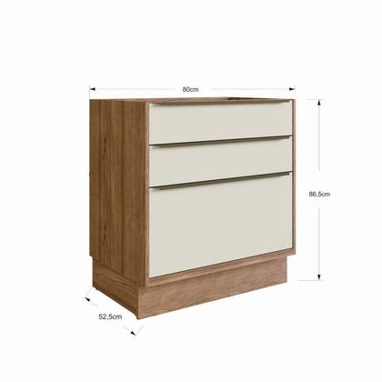 Imagem de Cozinha Modulada 11 Peças 15 Portas 6 Gavetas com Divisor de Talheres 1 Nicho para Forno Viena