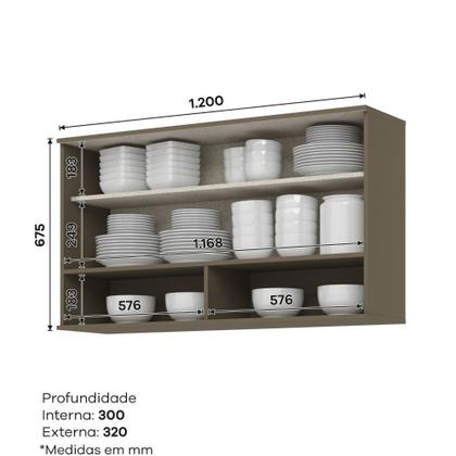 Imagem de Cozinha Modulada 2 peças 3 Portas 3 Gavetas S/ Tampo Connect
