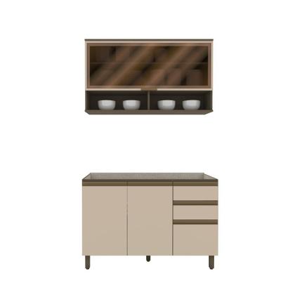 Imagem de Cozinha Modulada 2 peças 3 Portas 3 Gavetas S/ Tampo Connect
