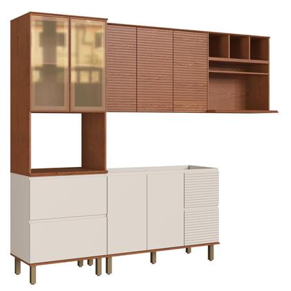 Imagem de Cozinha Modulada  270cm c/ Aéreos Balcões e Nichos 100% MDF