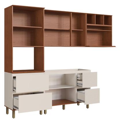 Imagem de Cozinha Modulada  270cm c/ Aéreos Balcões e Nichos 100% MDF