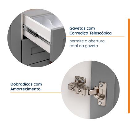 Imagem de Cozinha Modulada 3 Peças com Tampo 2 Aéreos 1 Balcão CabeCasa MadeiraOriginals