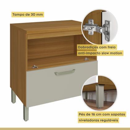 Imagem de Cozinha Modulada 3 Peças Ripado Princesa 100% Mdf