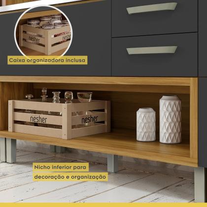 Imagem de Cozinha Modulada 3 Peças Ripado Princesa Nesher 100% MDF