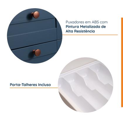 Imagem de Cozinha Modulada 3 Peças Sem Tampo 2 Aéreos 1 Balcão CabeCasa MadeiraOriginals