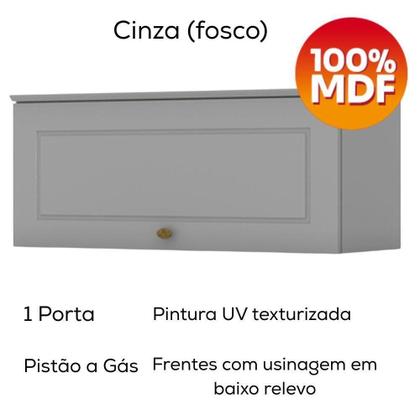 Imagem de Cozinha Modulada 4 Pecas 280 Cm Ce757 Americana Cinza Henn