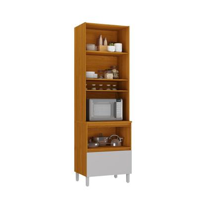 Imagem de Cozinha Modulada 4 Peças 8 Portas 5 Gavetas Nicho p/Forno MDF Dodradiças Slow Motion Lúmina Itatiaia