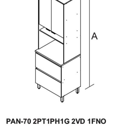 Imagem de Cozinha Modulada 4 Peças 8 Portas 5 Gavetas Nicho p/Forno MDF Dodradiças Slow Motion Lúmina Itatiaia