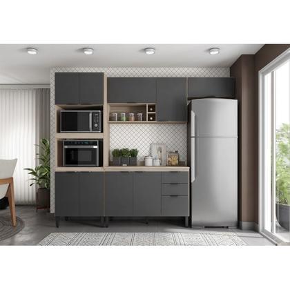 Imagem de Cozinha Modulada 4 Peças FI0003 Avena Grafito Demobile