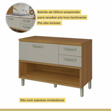 Imagem de Cozinha Modulada 4 Peças Ripado Princesa Nesher 100% MDF