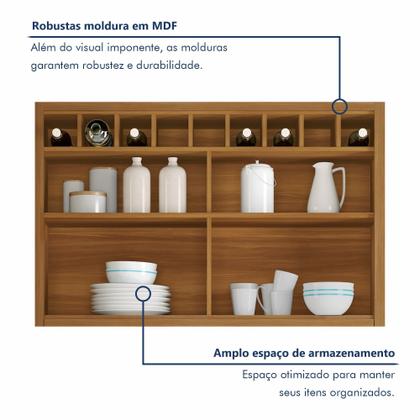 Imagem de Cozinha Modulada 5 Peças Ripado Imperatriz 100% Mdf