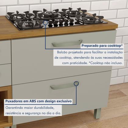 Imagem de Cozinha Modulada 5 Peças Ripado Princesa 100% Mdf