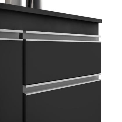 Imagem de Cozinha Modulada 6 Módulos Composição 8 Preto - Lumil Móveis