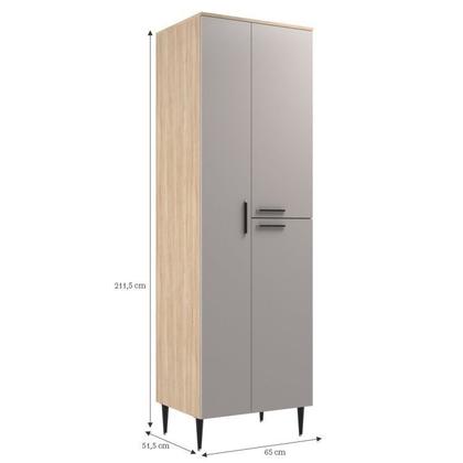 Imagem de Cozinha Modulada 6 Peças 14 Portas 2 Gavetas Amalia Aveiro Oak/Cinza Urbano