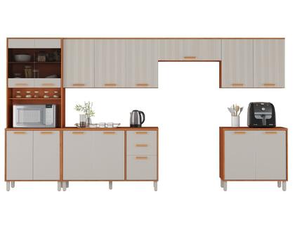 Imagem de Cozinha Modulada 6 Peças 15 Portas 2 Gavetas Paneleiro para Fono Itafriz Itatiaia