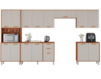 Imagem de Cozinha Modulada 6 Peças 15 Portas 2 Gavetas Paneleiro para Fono Itafriz Itatiaia