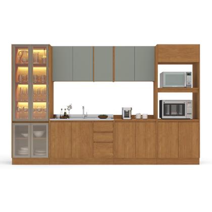 Imagem de Cozinha Modulada 6 Peças com Cristaleira Olivia Mobikasa