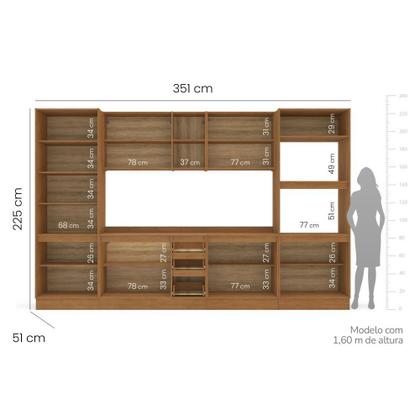 Imagem de Cozinha Modulada 6 Peças com Tampo e Cristaleira Olivia Mobikasa