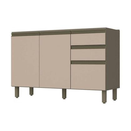 Imagem de Cozinha Modulada 6 Peças Sem Tampo Connect Henn Duna/cristal