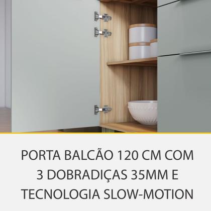 Imagem de Cozinha Modulada 7 Peças Ripado com Tampo MDF Marquesa Nesher