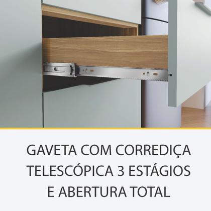 Imagem de Cozinha Modulada 7 Peças Ripado com Tampo MDF Marquesa Nesher