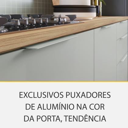 Imagem de Cozinha Modulada 7 Peças Ripado com Tampo MDF Marquesa Nesher