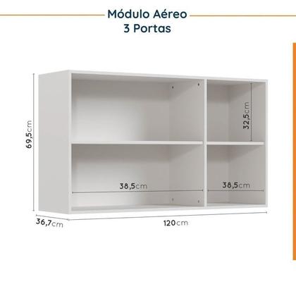 Imagem de Cozinha Modulada 8 Peças sem Tampo Ipanema Cabecasa Madeiramadeira