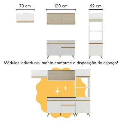 Imagem de Cozinha Modulada com Bancada Americana Veneza Multimóveis MP2208