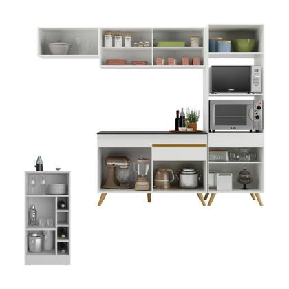Imagem de Cozinha Modulada com Bancada Americana Veneza Multimóveis MP2208
