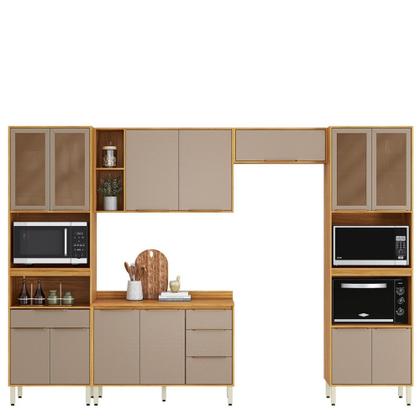 Imagem de Cozinha Modulada com Vidro Reflecta 5 Peças em MDF Plena