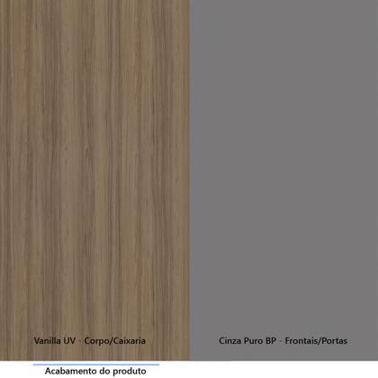 Imagem de Cozinha Modulada Compacta 4 Peças Balcões Aéreos com Vidro Reflecta e Tampo Aspen Luciane Móveis