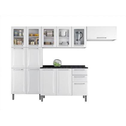 Imagem de Cozinha Modulada Compacta em Aço 4 Peças 13 Portas 2 Gavetas Paneleiro Duplo Tarsila Itatiaia