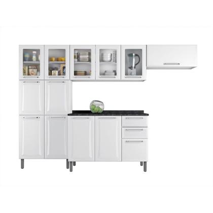 Imagem de Cozinha Modulada Compacta em Aço 4 Peças 13 Portas 2 Gavetas Paneleiro Duplo Tarsila Itatiaia