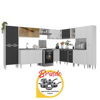 Imagem de Cozinha Modulada Completa 10 Pçs Siena MP2242 Multimóveis Brinde Jogo de Panelas Tramontina