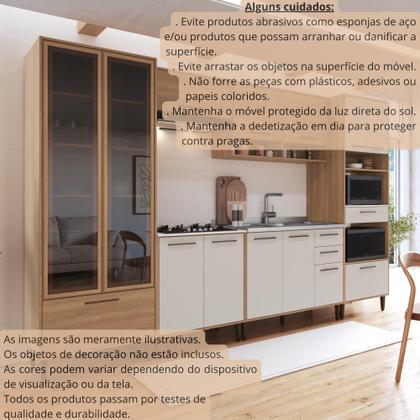 Imagem de Cozinha Modulada Completa 6 Peças com Cristaleira 12 Portas 3 Gavetas Jade