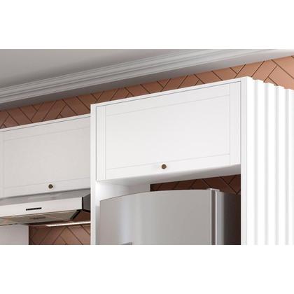 Imagem de Cozinha Modulada Completa Bella 15 Peças (5Aéreos+5Balcões+1Ilha+4Complementos) C15P58 Branco - Carraro