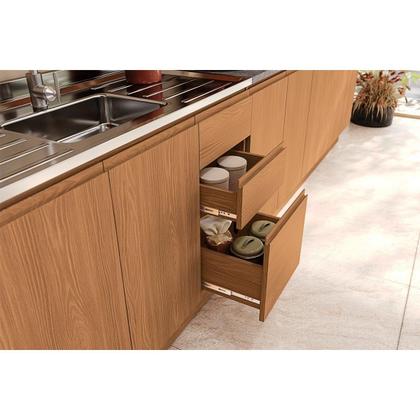 Imagem de Cozinha Modulada Completa Ciela 22 Peças (5Aéreos+6Balcões+3Paneleiros+8Complementos) C22P82 Canela/Azul Profundo - Kappesberg