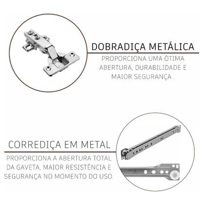 Imagem de Cozinha Modulada Completa Fidelitá Mariana 4 Peças 245 Cm 12 Portas 1 Gaveta Sem Tampo Freijó/Camurça