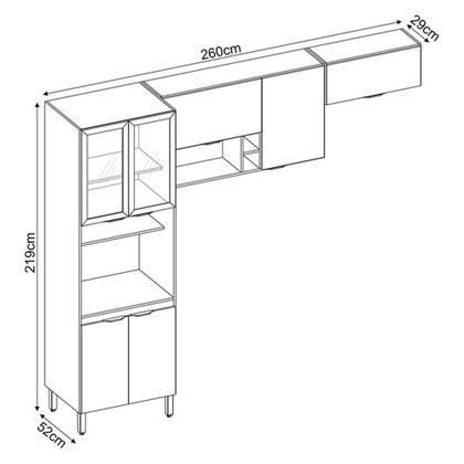 Imagem de Cozinha Modulada Composição 7 Firenze 3 Peças - Demóbile